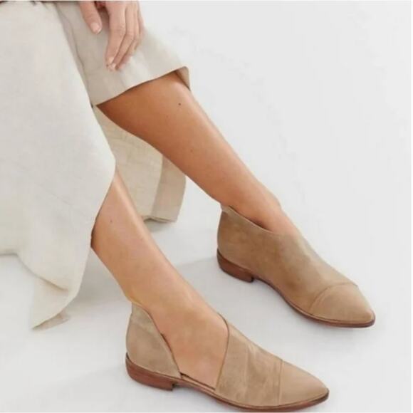 Free people Tan D'orsay Pointed Toe Flats - Picture 2 of 8